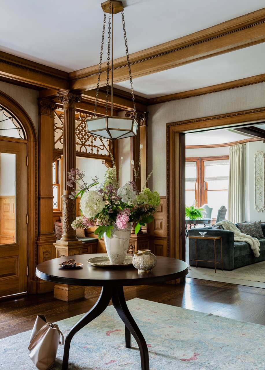 Grande Dame Queen Ann Victorian. Interior design by LeBlanc Design Interiors, Boston interior designer